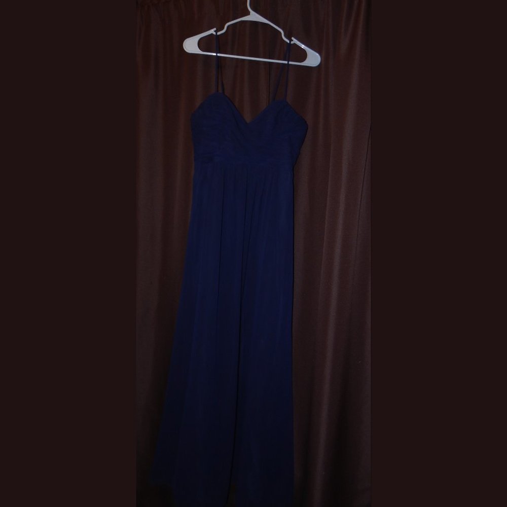 Alfred Angelo Navy Blue Chiffon Bridesmaid Dress